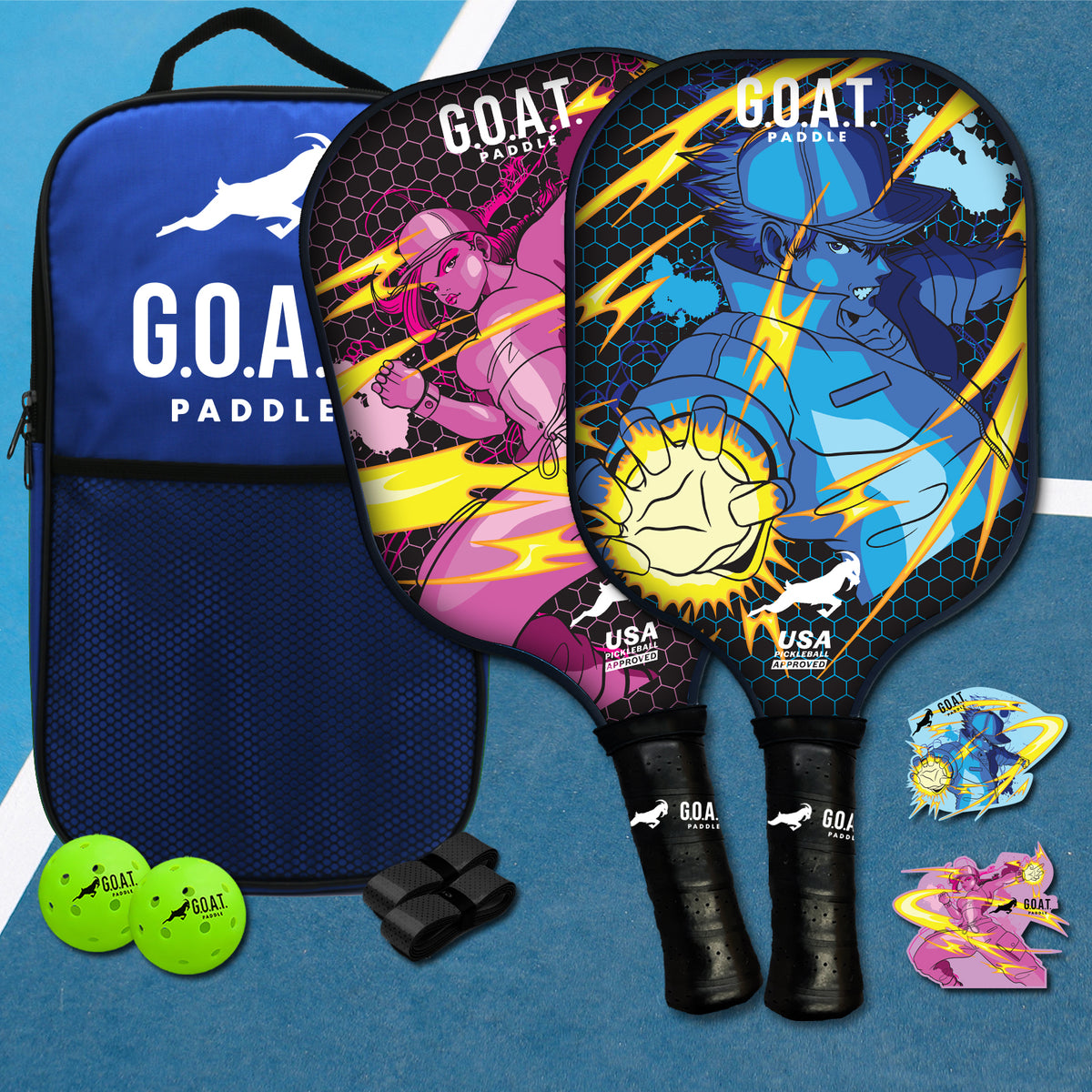 G.O.A.T. Paddle Anime Lover Pickleball Starter Set | G.O.A.T. Paddle